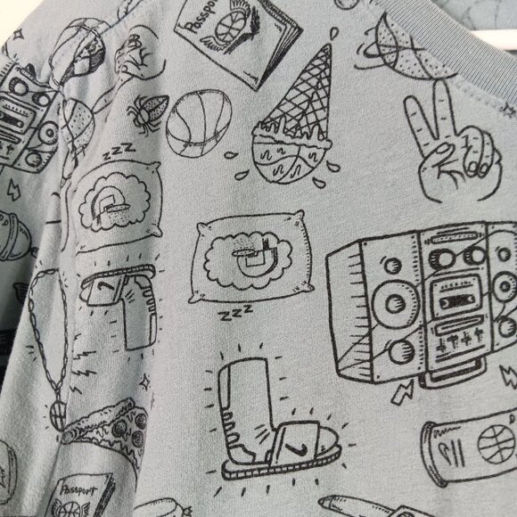 Nike Air Graphic T-Shirt XL Athletic Cut 100% Cotton Mens Gray Casual Activewear - Picture 6 of 10